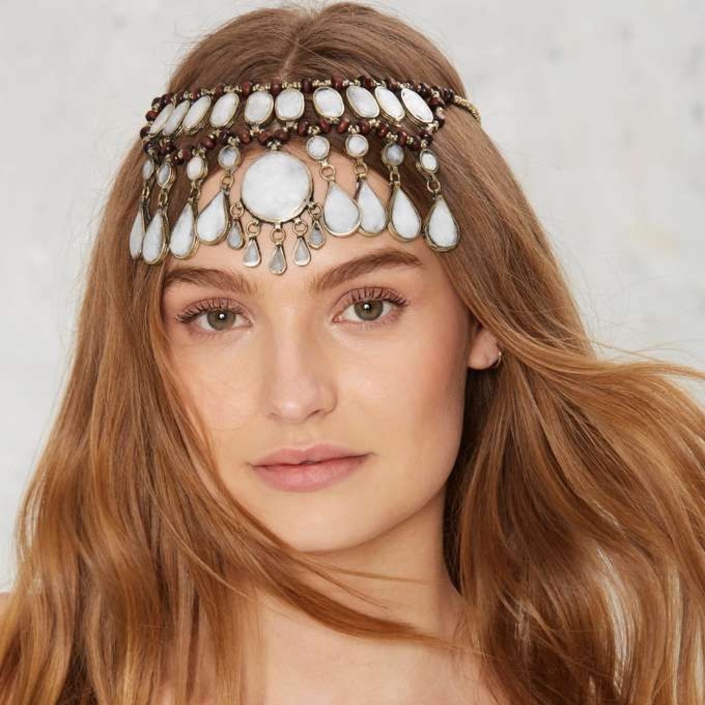 Rock n Rose Jade Festival Headpiece
